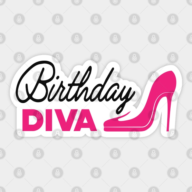 Birthday Diva Sticker by KC Happy Shop